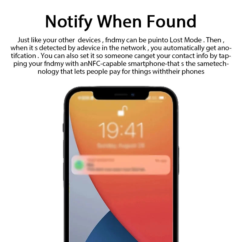 Bluetooth Mini Tracking Device for Apple Find My Pet GPS Lost Tracker